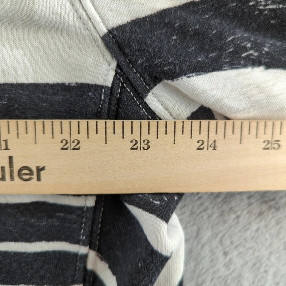 Nike Hoodie Mens Large White Black All Over Swoosh Logo Pullover Sweatshirt - Picture 8 of 12